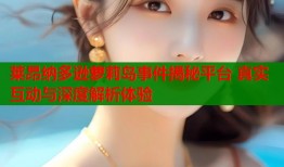 莱昂纳多逊萝莉岛事件揭秘平台 真实互动与深度解析体验