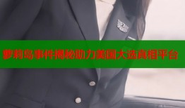 萝莉岛事件揭秘助力美国大选真相平台