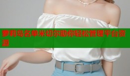 萝莉岛名单米切尔助你轻松管理平台资源