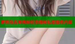 萝莉岛名单揭秘权贵隐秘私密服务内幕