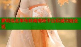 萝莉岛名单布林肯揭秘平台权威功能全览