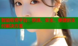 智能收费平台：快速、安全、便捷的支付解决方案